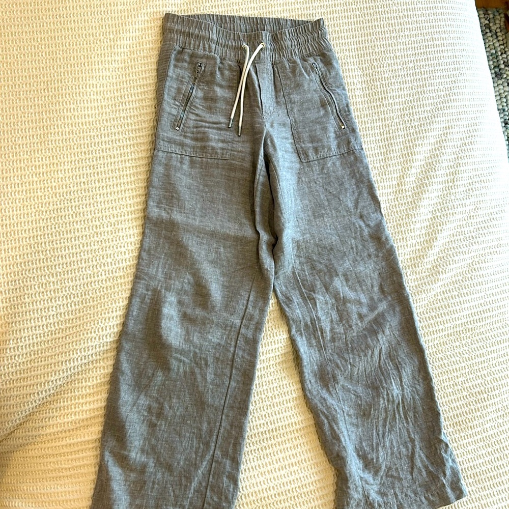 Athleta Cabo Wide Leg Linen Pant